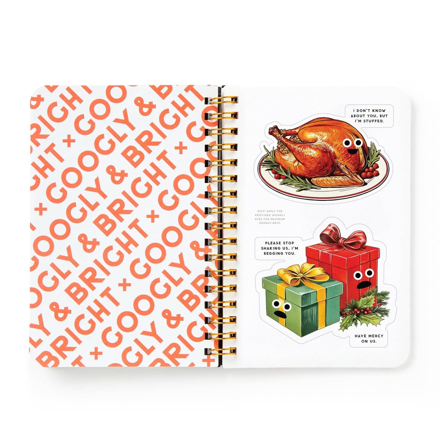 Chronicle Books - Brass Monkey Googly & Bright Holiday Sticker Book