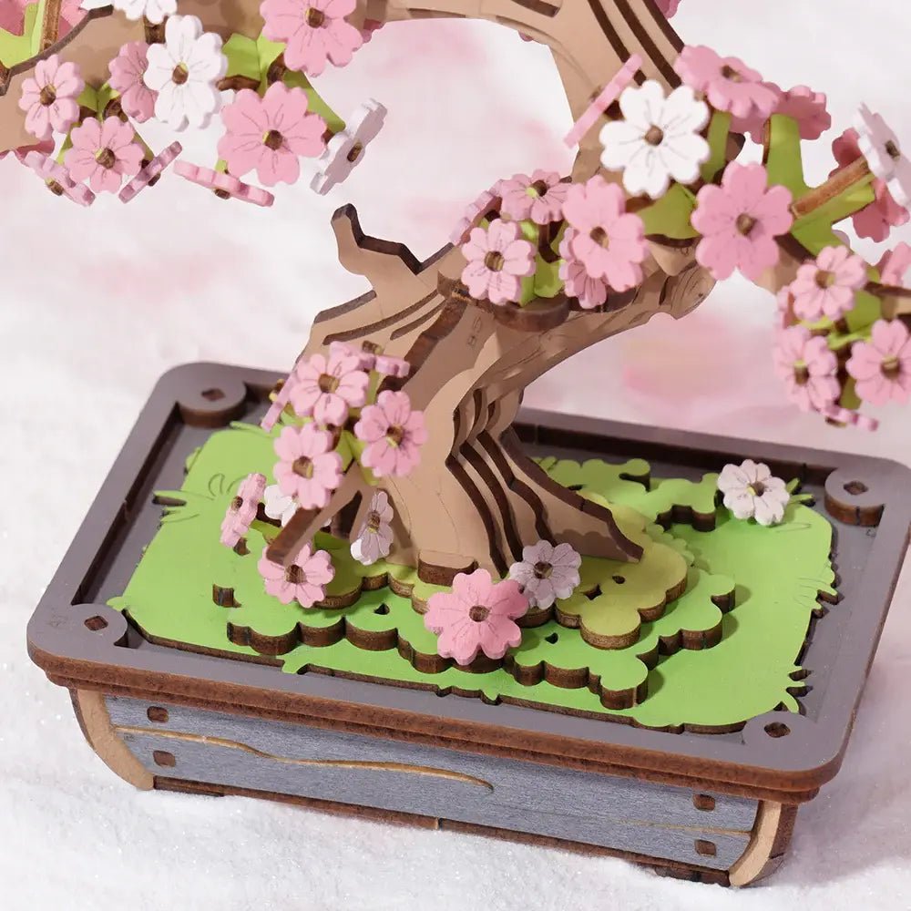Robotime - TG415 Sakura Bonsai Rolife DIY Puzzles 3D Wooden Crafts