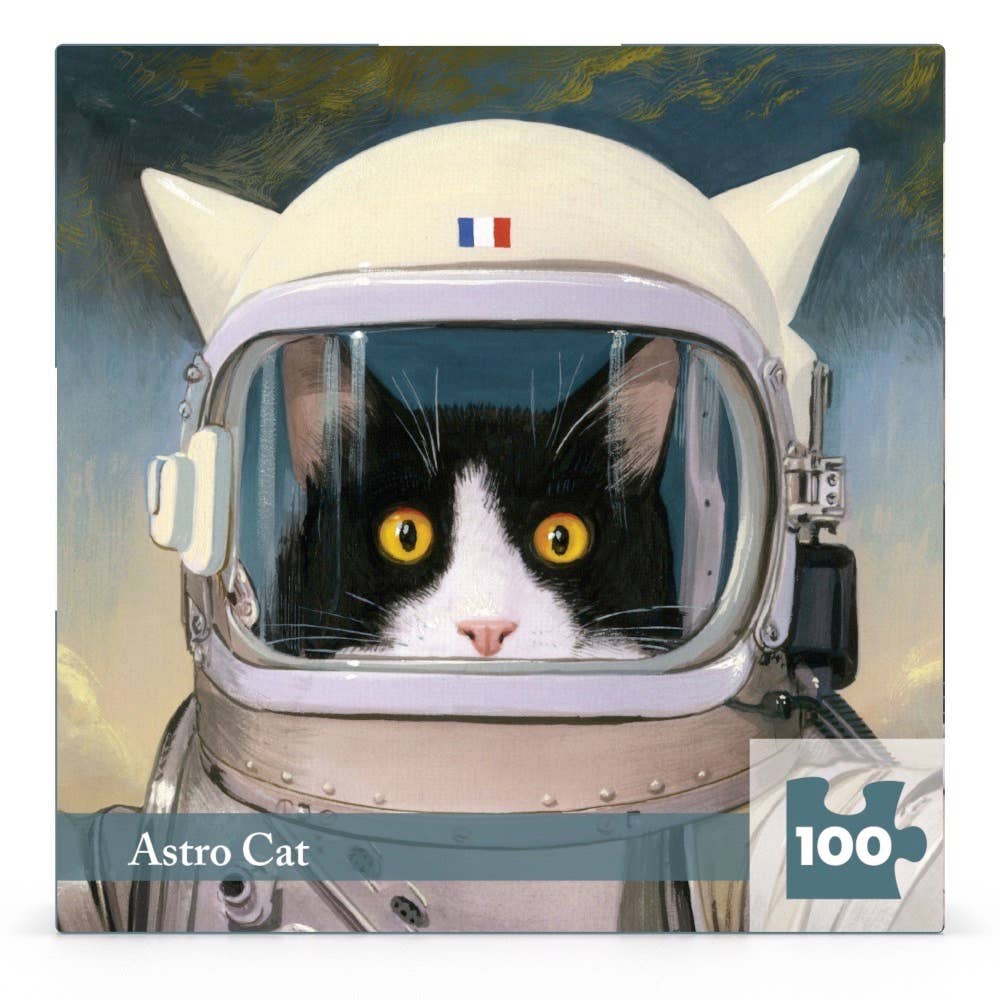 New York Puzzle Company - Félicette - Astrocat Mini - 100 Piece Mini Puzzle
