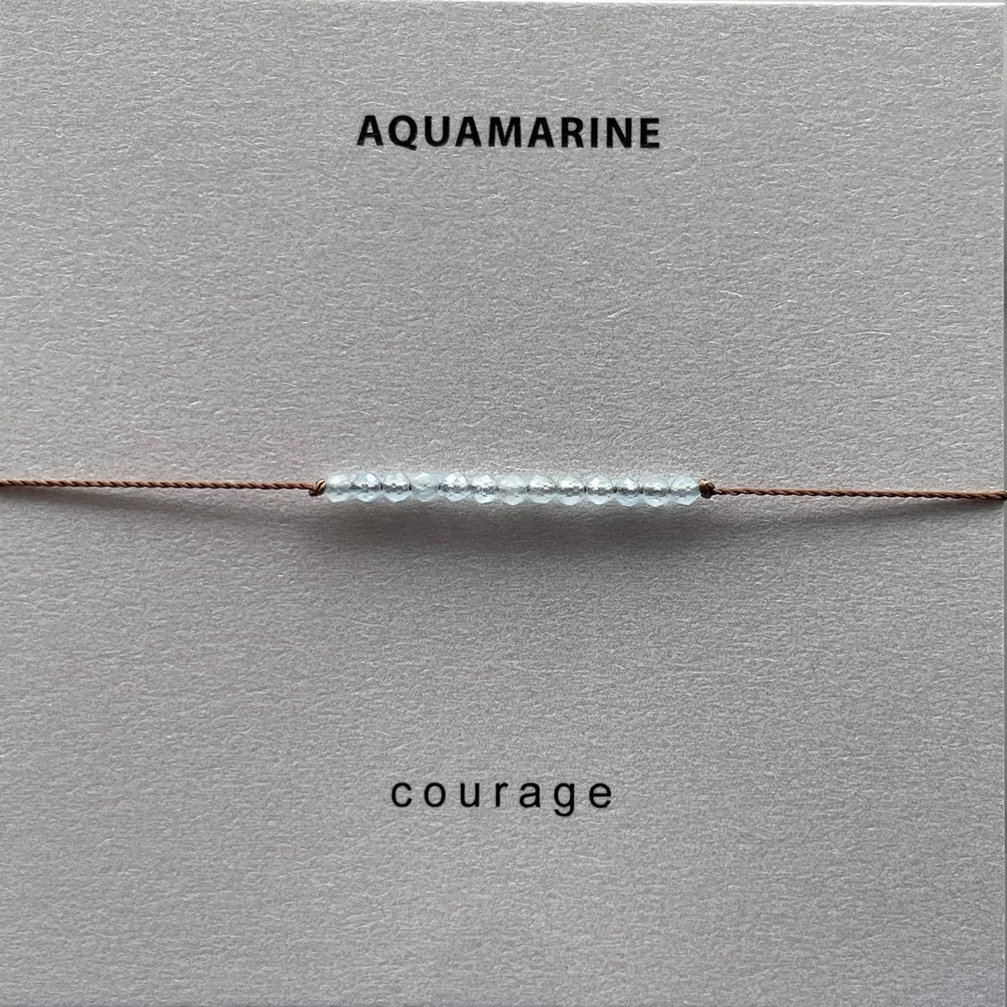 Soulsilk - Aquamarine Bracelet- Courage