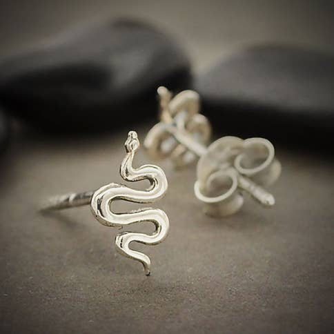 Nina Designs - Snake Post Earrings 9x5mm