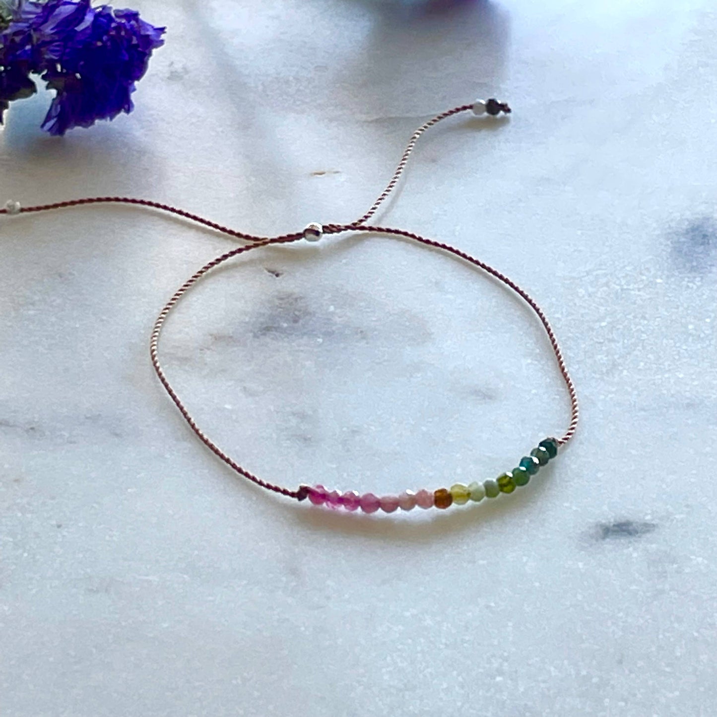Soulsilk - Watermelon Tourmaline Bracelet- Protection