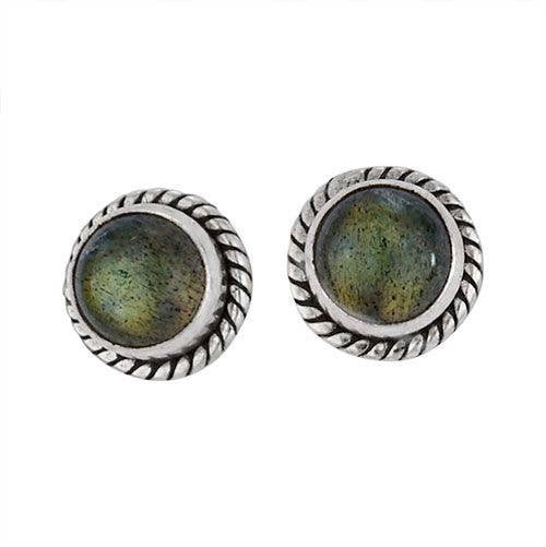 Tiger Mountain Jewelry - Roped In Labradorite Sterling Silver Earrings