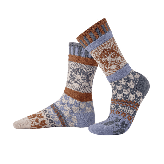 Solmate Socks - Cat Crew Socks USA Made Giveback Socks for Pet Rescue 