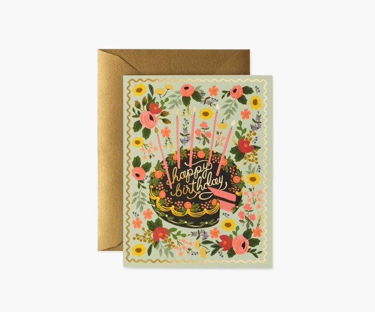 Floral Cake Birthday Birthday Card | Rifle Paper Co.