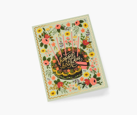 Floral Cake Birthday Birthday Card | Rifle Paper Co.