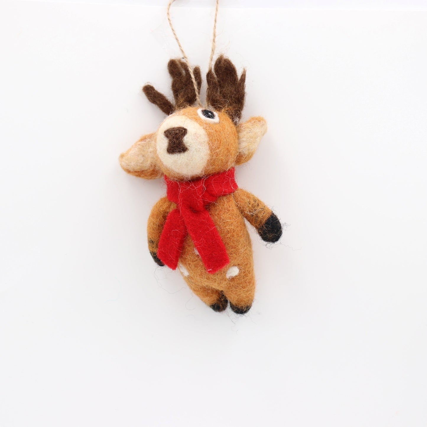 Handmade Deer Wool Felt Ornament – Made in Nepal