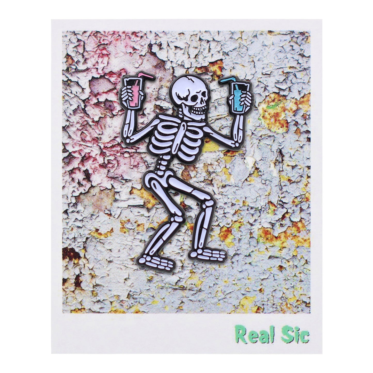 Party Skeleton – Glow-in-the-Dark, Party ‘Till You Die Pin