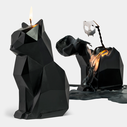 54 Celsius - PyroPet Kisa Cat Skeleton Candle - Black