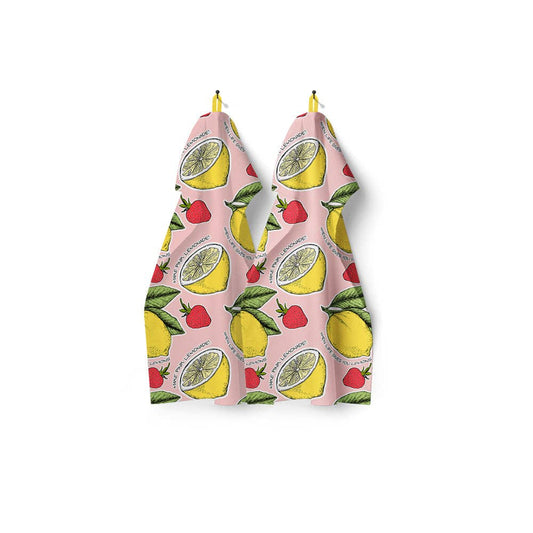 Mahogany - Pink Lemonade Printed Kitchen Towel S/2