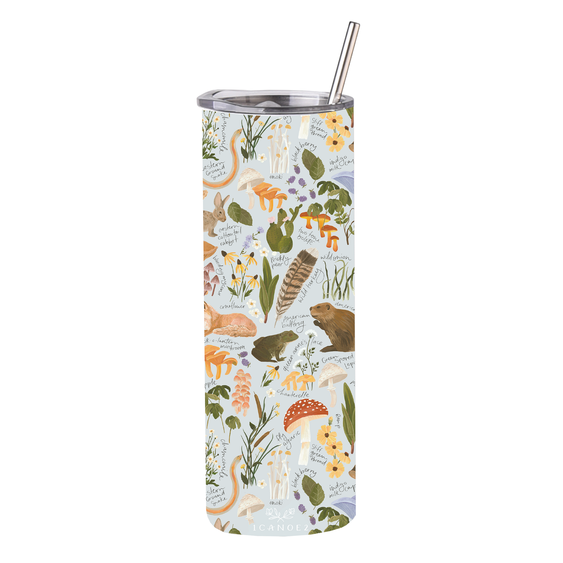 Flora & Fauna Glass Can - 1canoe2