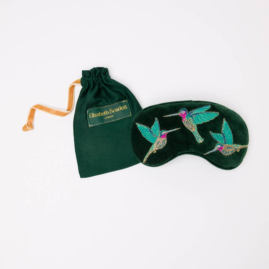 Hummingbird Eye Mask: Velvet / Forest