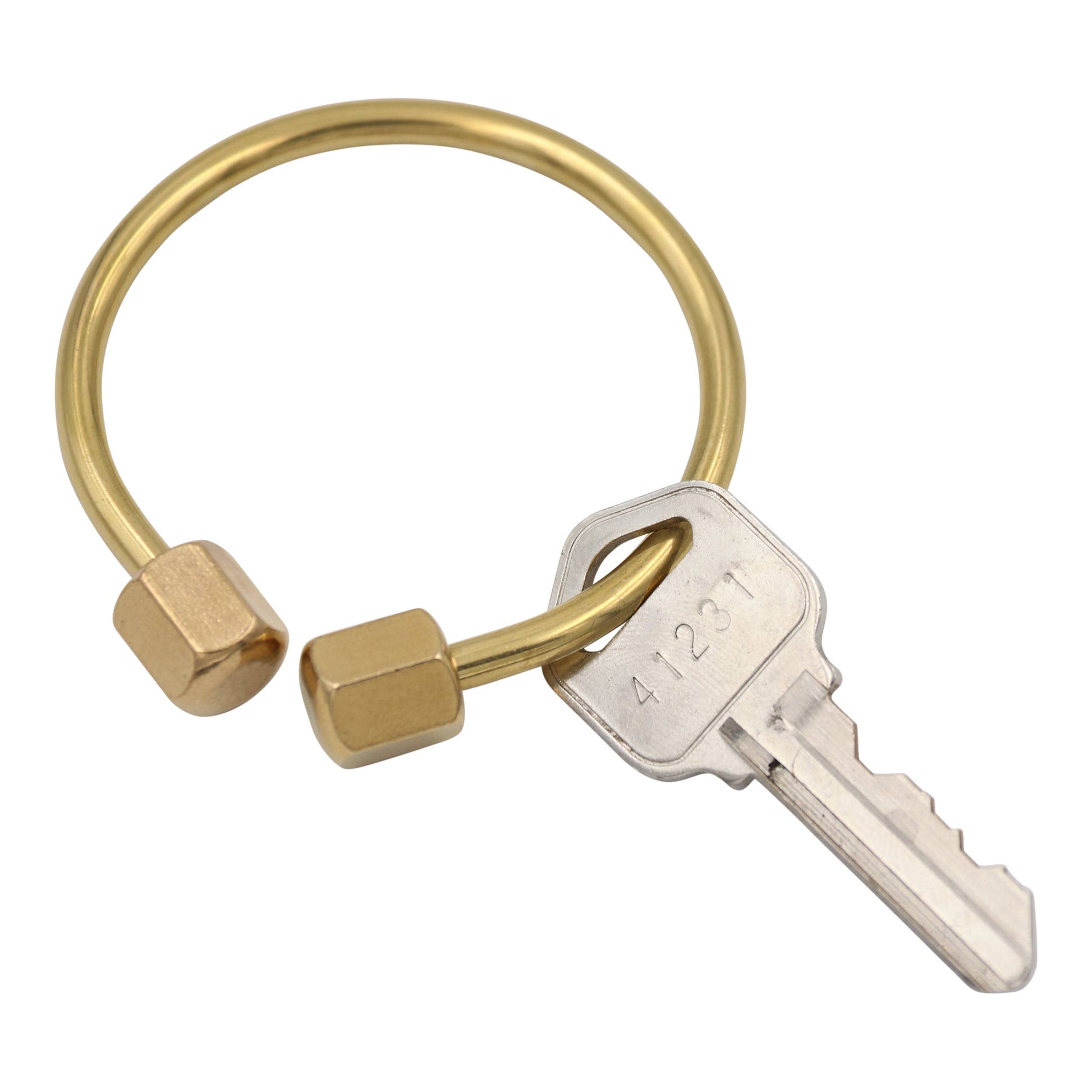 Image of Real Sic C Ring Brass Keyring -Key Fob/Keychain With Screw Closure