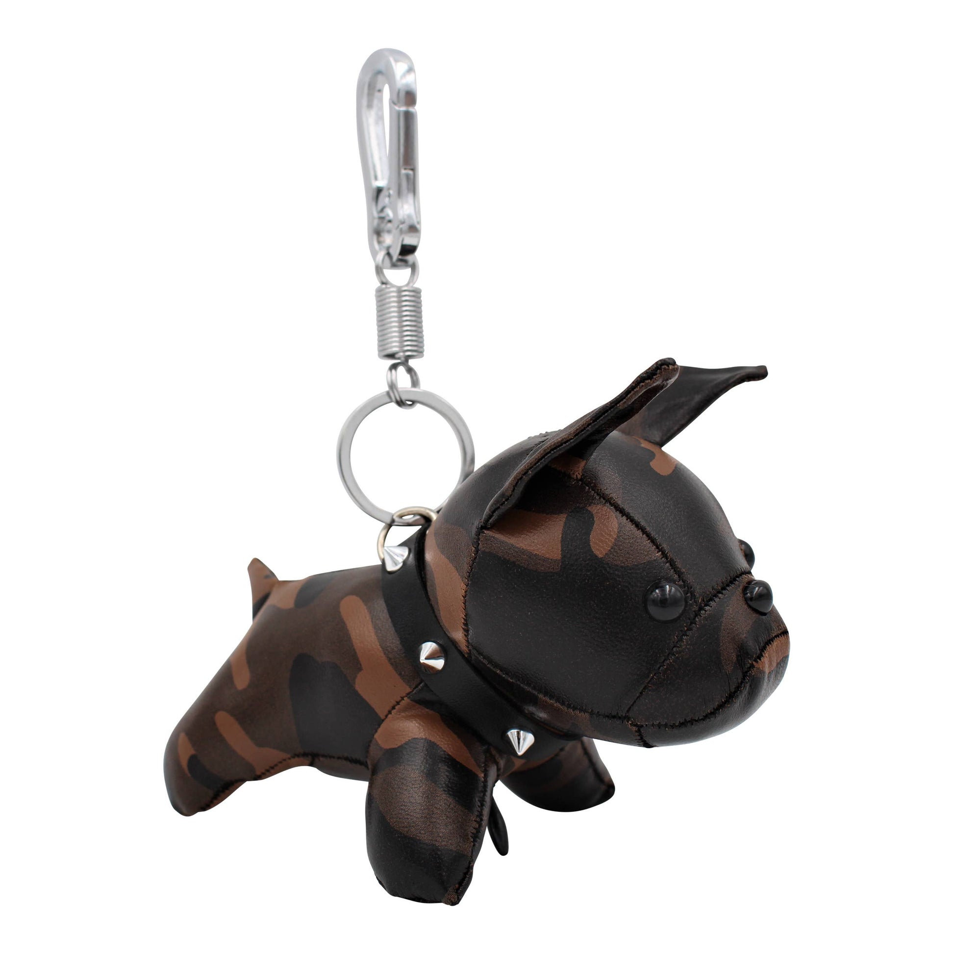 French Bulldog Leather Keychain