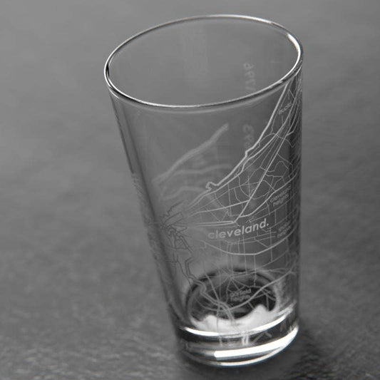 Cleveland OH Map Pint Glass