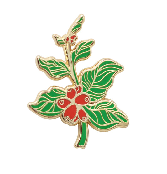 Image of Real Sic Coffee Berries(Color) Coffee Berry - Coffee Branch Lapel Pin Enamel Pins