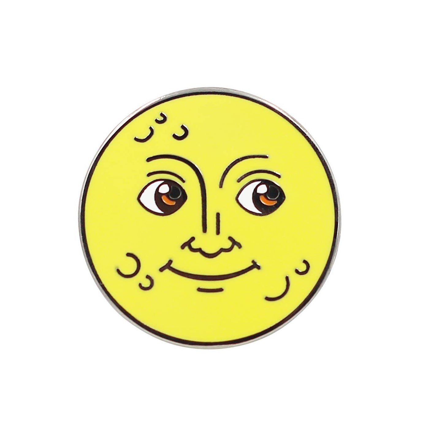 Image of Real Sic Yellow Moon Emoji – New Moon & Full Moon Enamel Pins