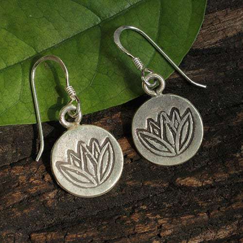 Baizaar - Hill Tribe Sterling Silver Lotus Earring