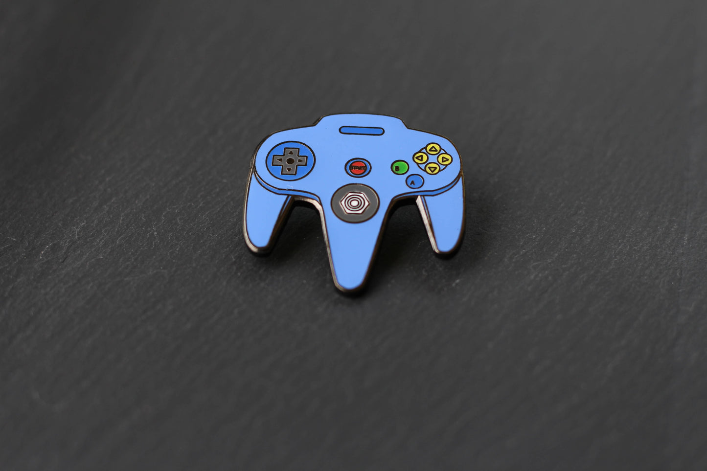 Image of Real Sic Blue N64 Video Game Controller – Nintendo Enamel Pin