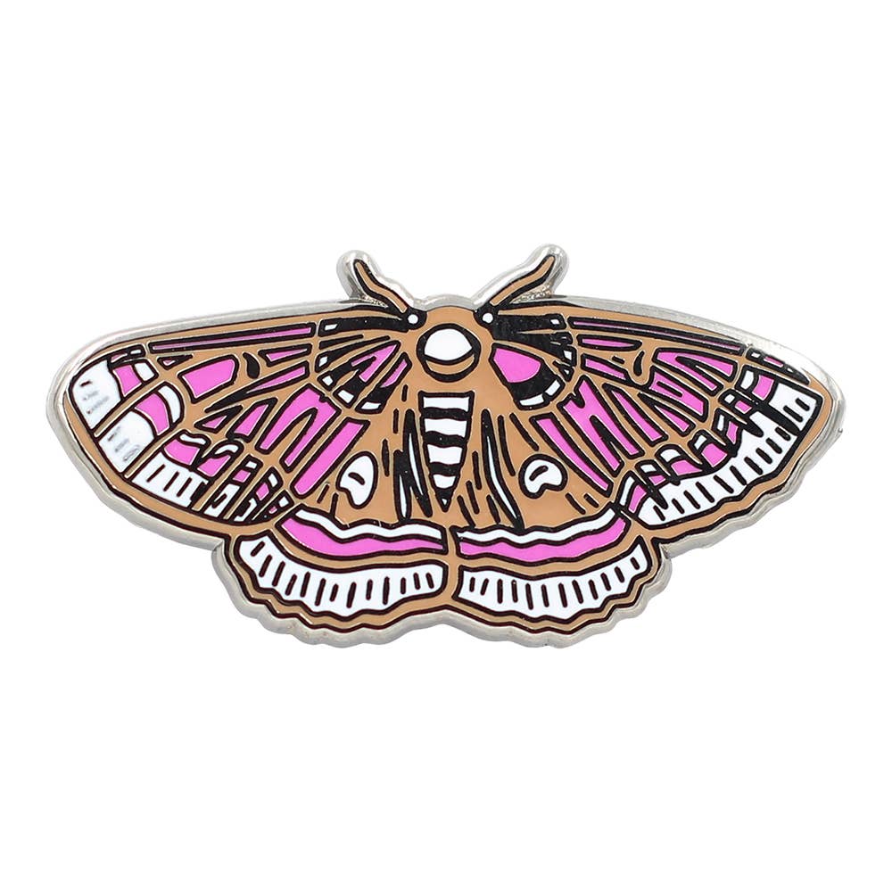 Image of Real Sic Purple Moth Pin – Occult Luna Moth / Butterfly Enamel Pin