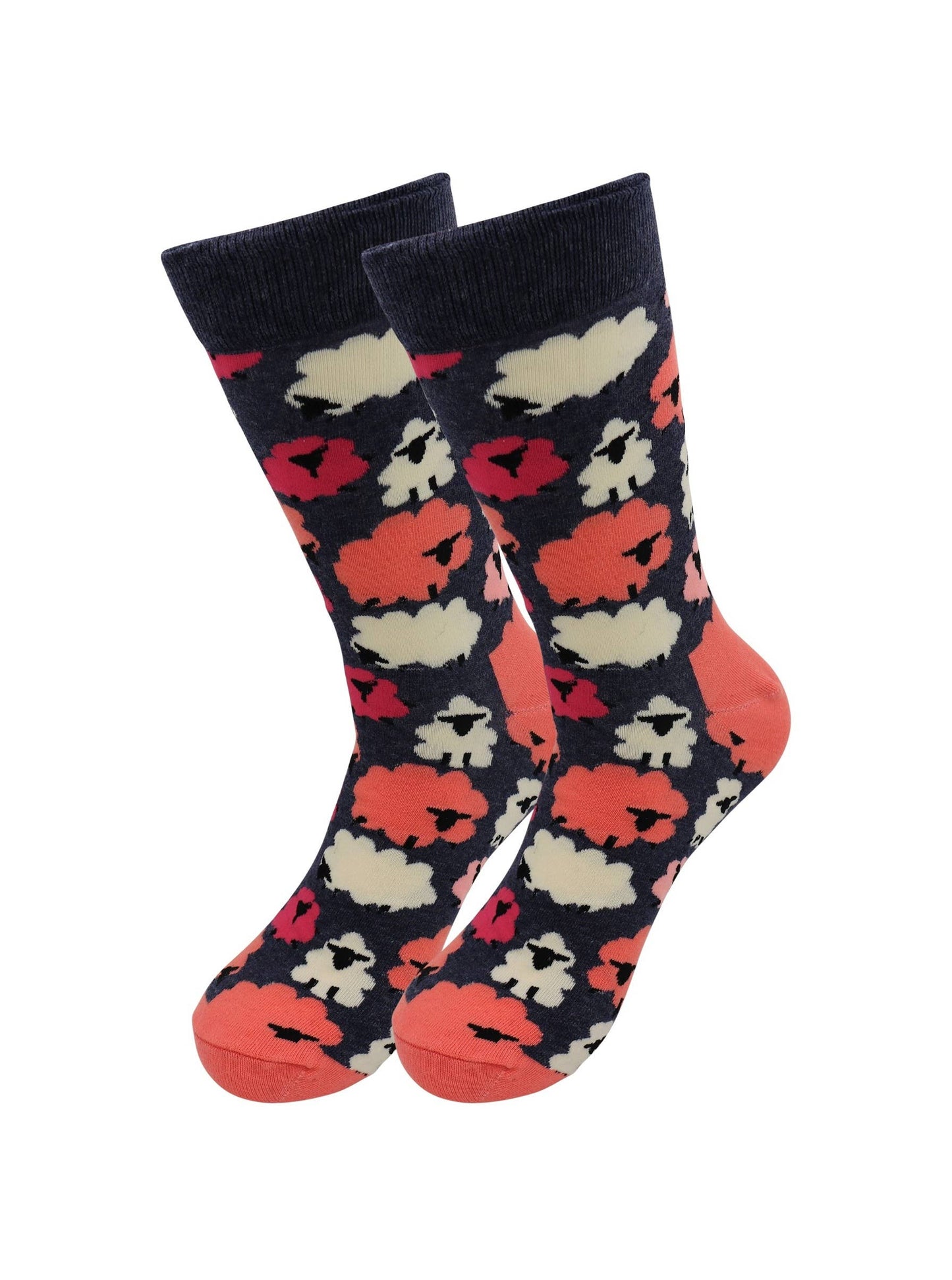 Image of Real Sic Black Sheep Animal Socks – Rooster, Pig, Cow, Panda, Sheep - Fun Socks