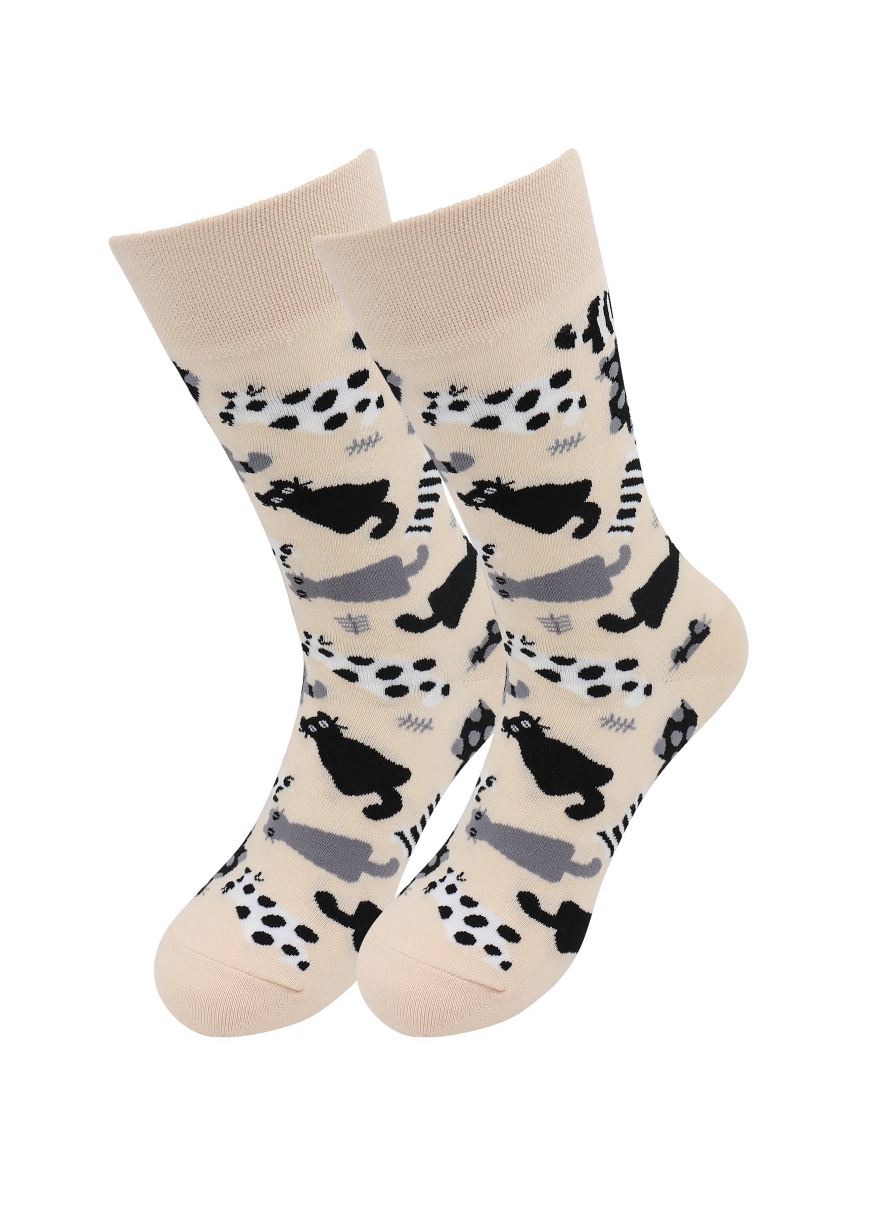 Image of Real Sic Cat Animal Socks - Lucky Cat, Paw, Tiger, Fish Cotton Fun Socks