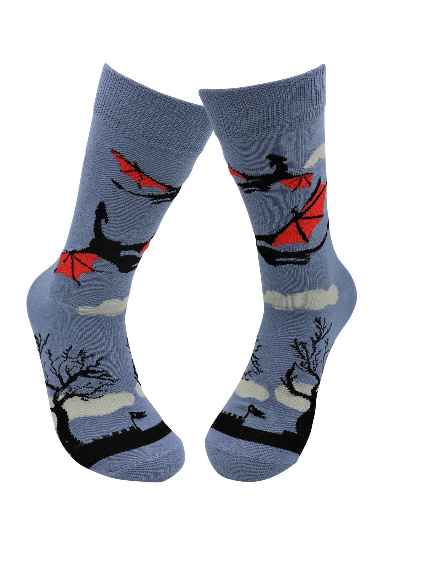 Image of Real Sic Grey Dragon Animal Socks - Shark, Dragon, Crocodile, Beatles Fun Socks