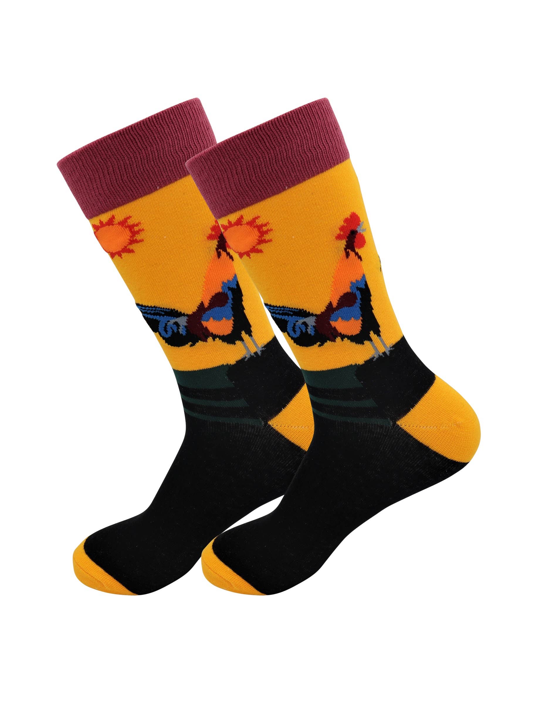 Image of Real Sic Cock Animal Socks – Rooster, Pig, Cow, Panda, Sheep - Fun Socks