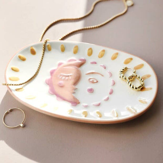 Lisa Angel - Sun & Moon Face Ceramic Trinket Dish