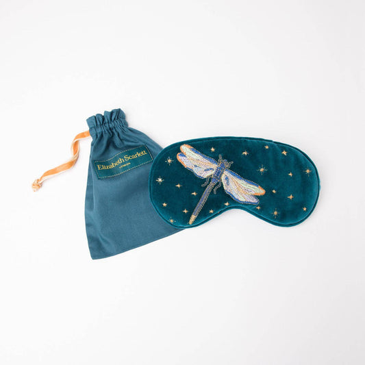 Dragonfly Eye Mask: Velvet / Deep Teal