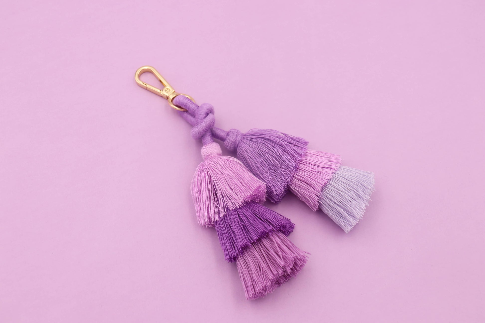 Image of Real Sic Tassel Handmade Purple Tassel keychain For Bag, Backpack, Car Key
