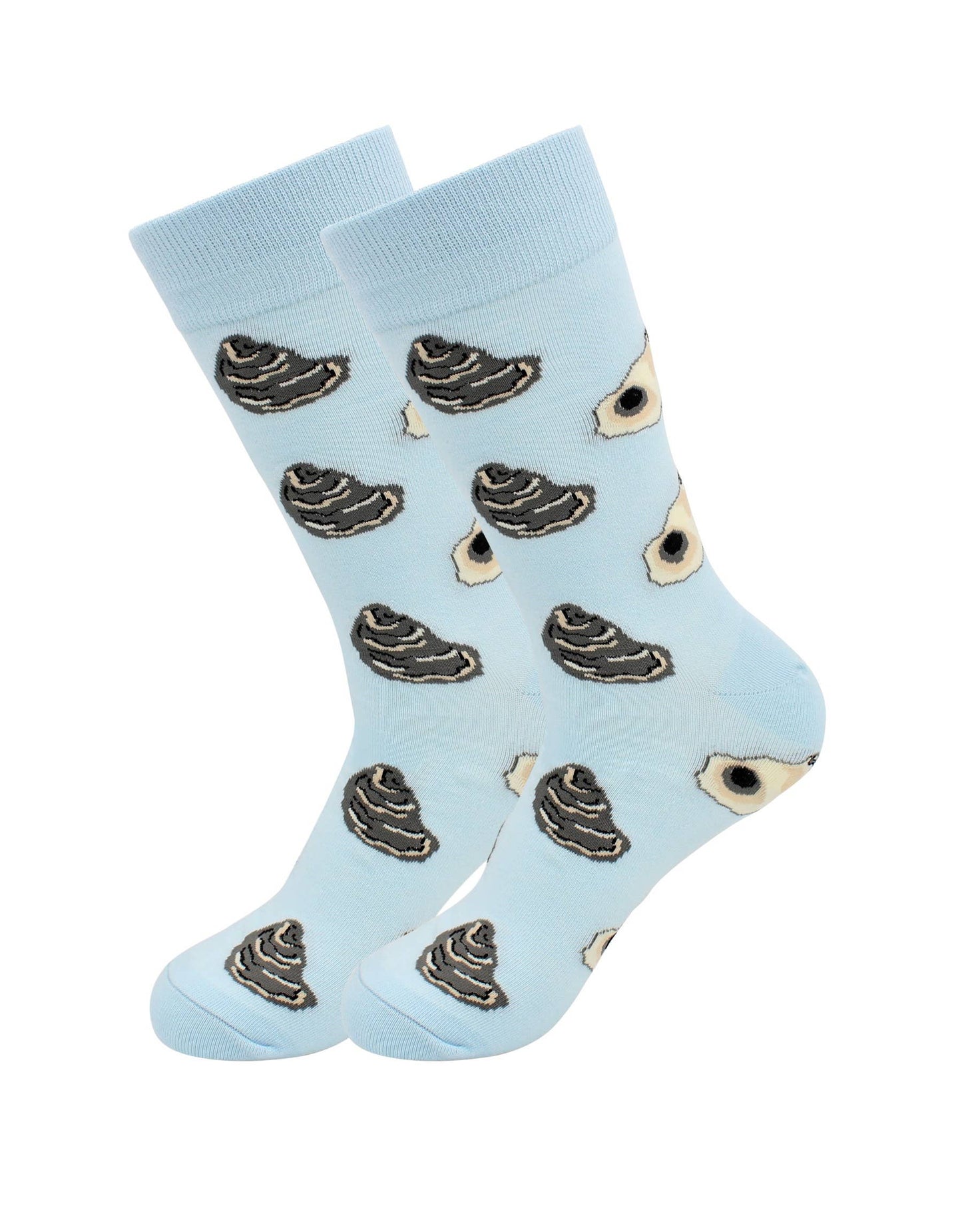 Image of Real Sic Oysters Seafood Socks - Oyster, Shrimp, Salmon - Fun, Comfy Socks