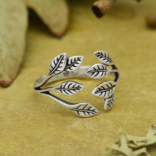 Nina Designs - Leaf Cluster Adjustable Ring