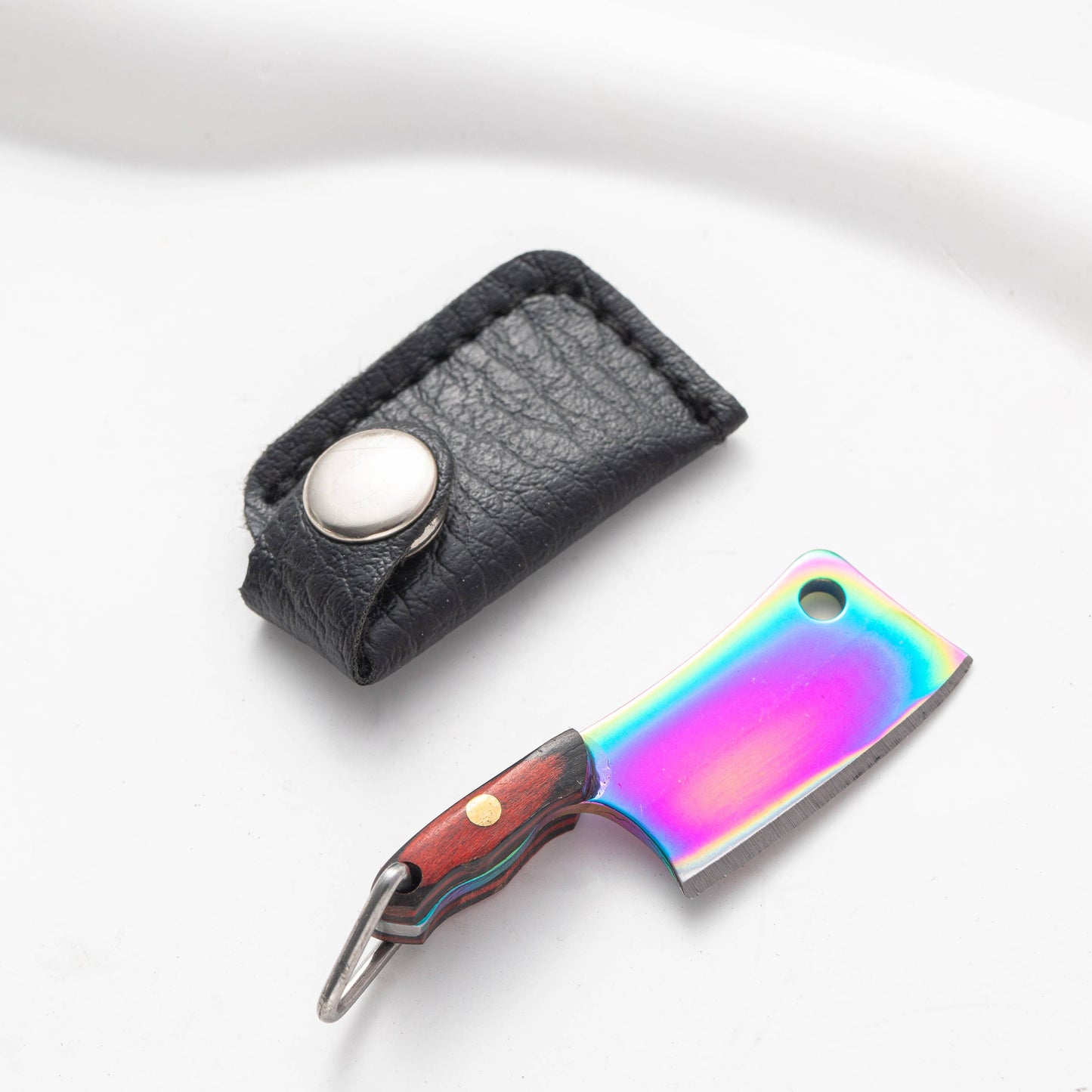 Image of Real Sic Rainbow Mini Folding EDC Knife Keychain – Utility Pocket Ax