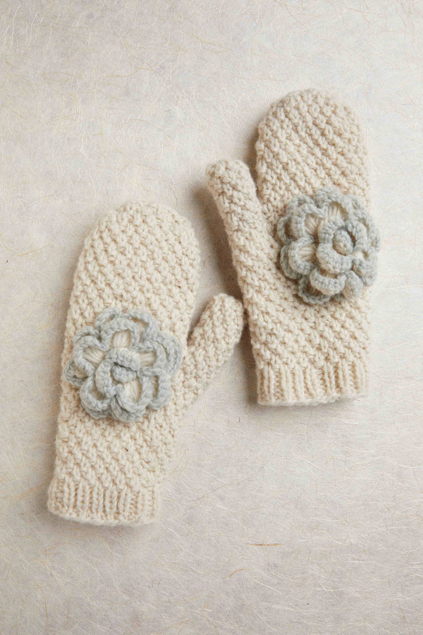 By Many Hands - Chantilly Ecru Mittens