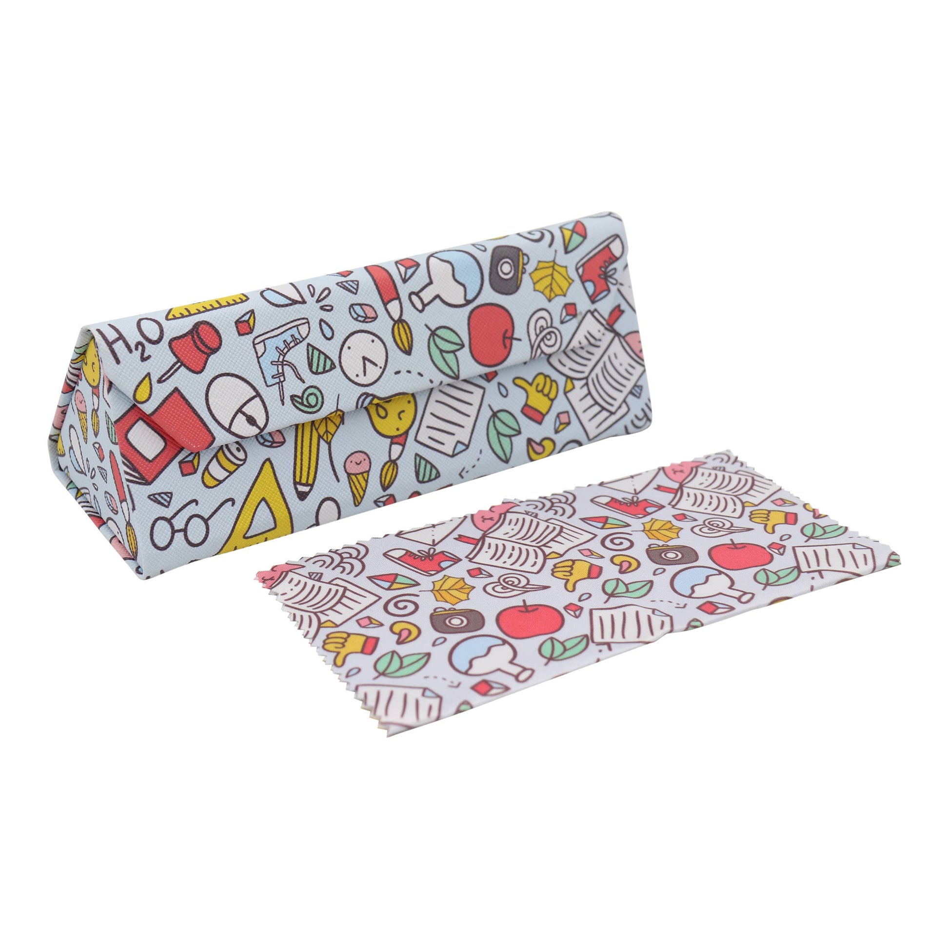Image of Real Sic Back to School Glasses Case With Cleaning Cloth for Eyeglasses, Sunglasses