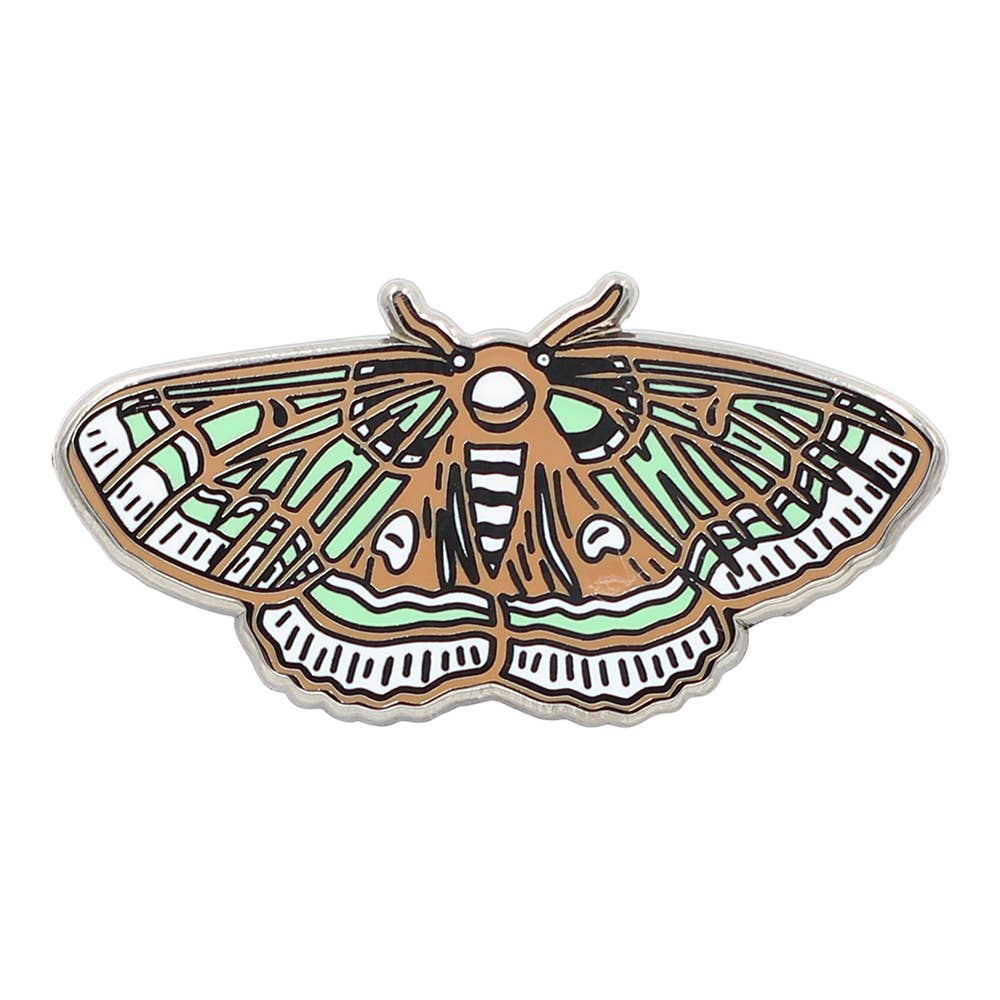 Image of Real Sic Luna (Green) Moth Pin – Occult Luna Moth / Butterfly Enamel Pin