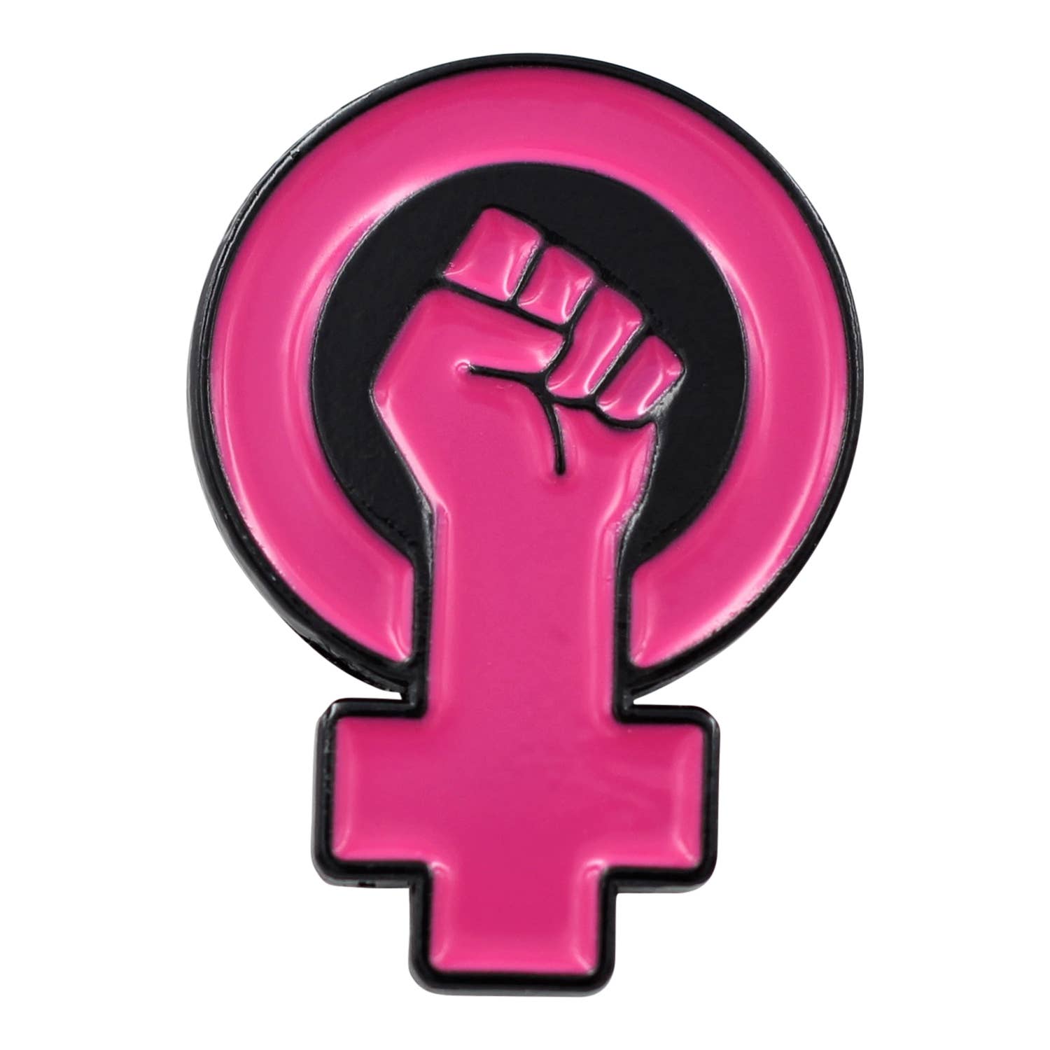 Image of Real Sic Black Women's Power - Raised Feminist Fist Protest Enamel Pin