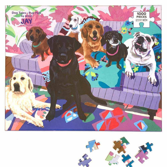 GreenBox Art - Dog Tales - Pup Pals by Jay McClellan Studio Puzzle (RTS)