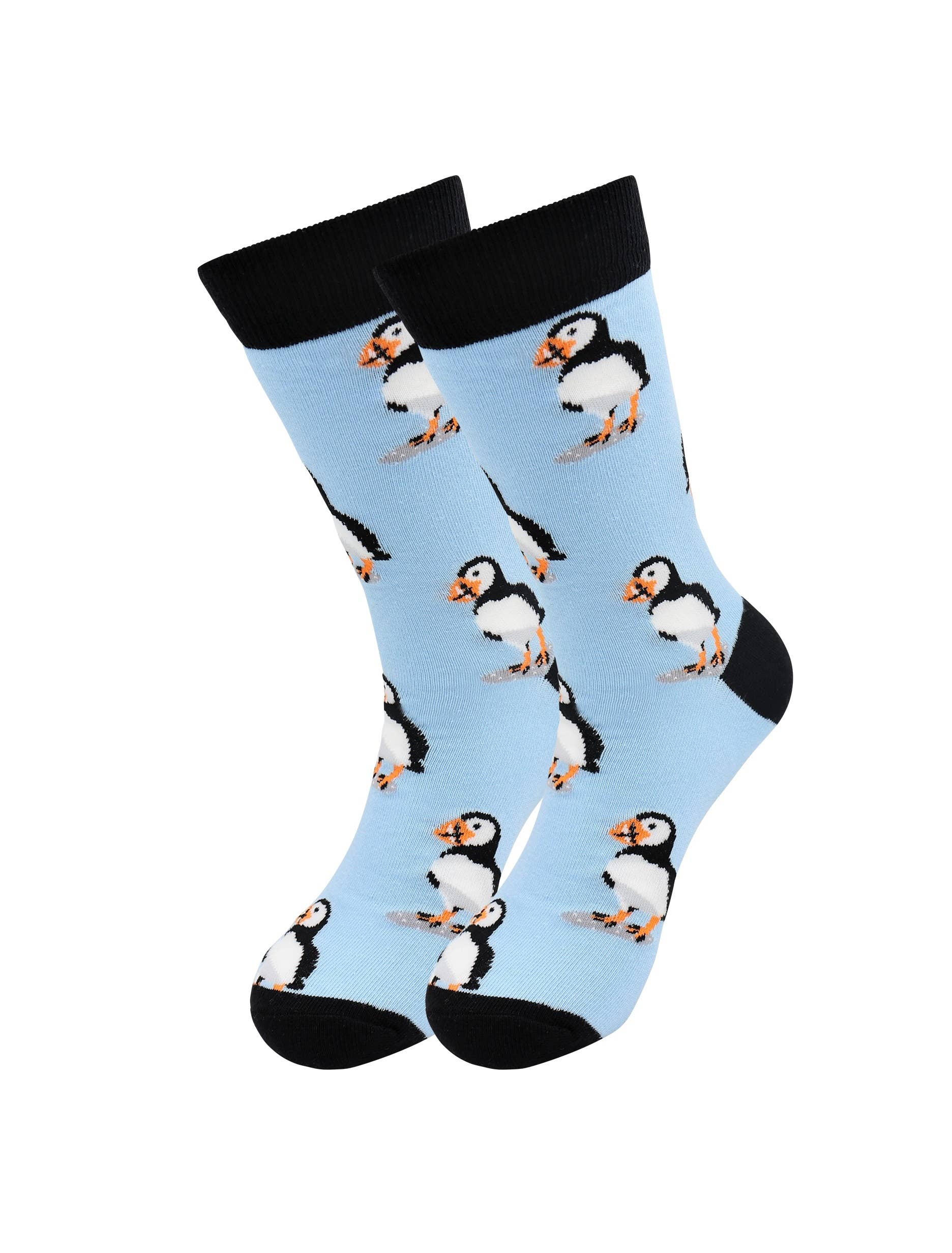 Image of Real Sic  Casual Designer Animal Socks - Puffin  - for Men and Women