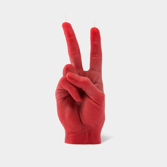 54 Celsius - CandleHand Hand Gesture Candle - Victory/Peace: Red