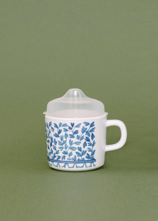 Helmsie - Blue and White Sippy Cup