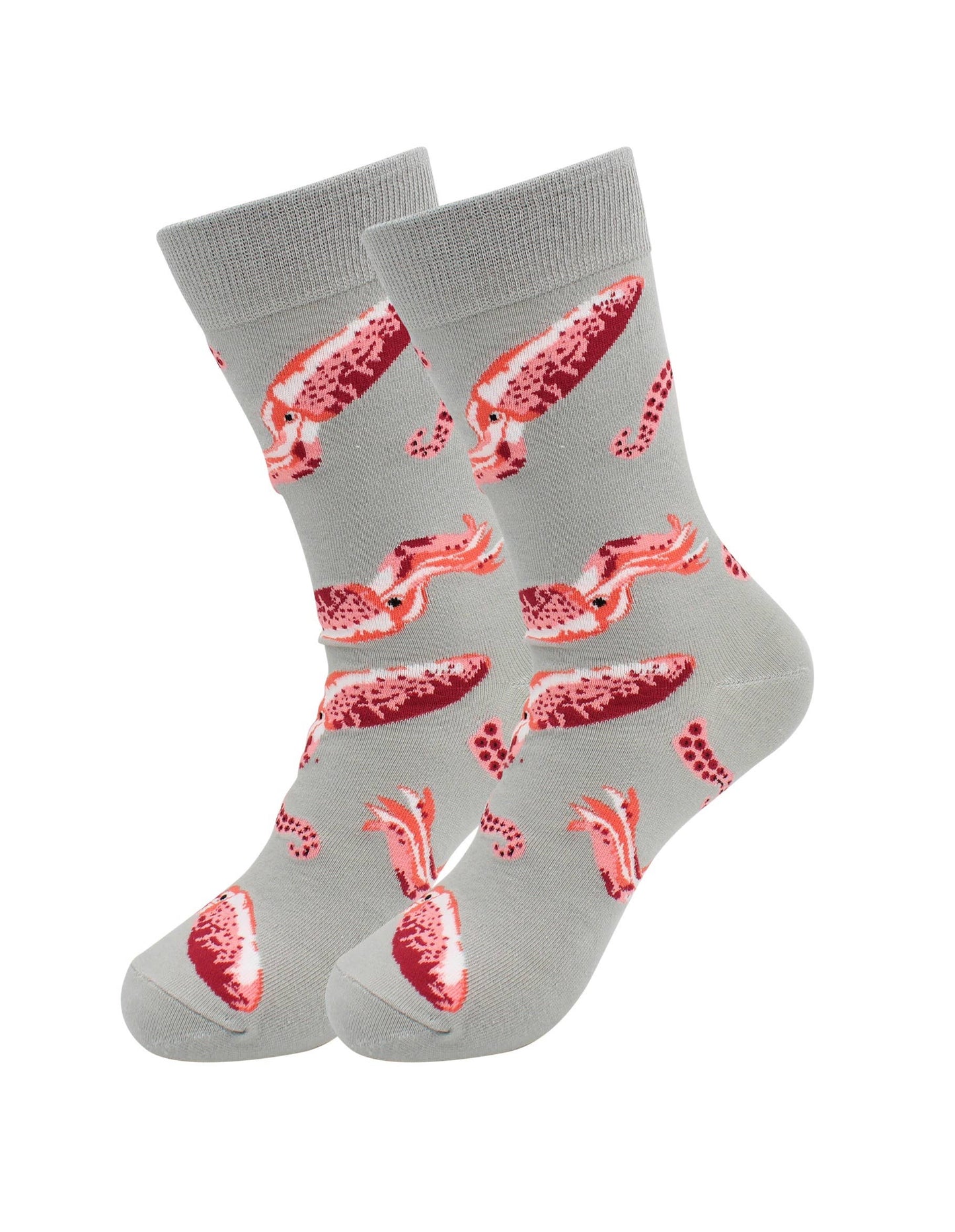 Image of Real Sic Squid Seafood Socks - Oyster, Shrimp, Salmon - Fun, Comfy Socks