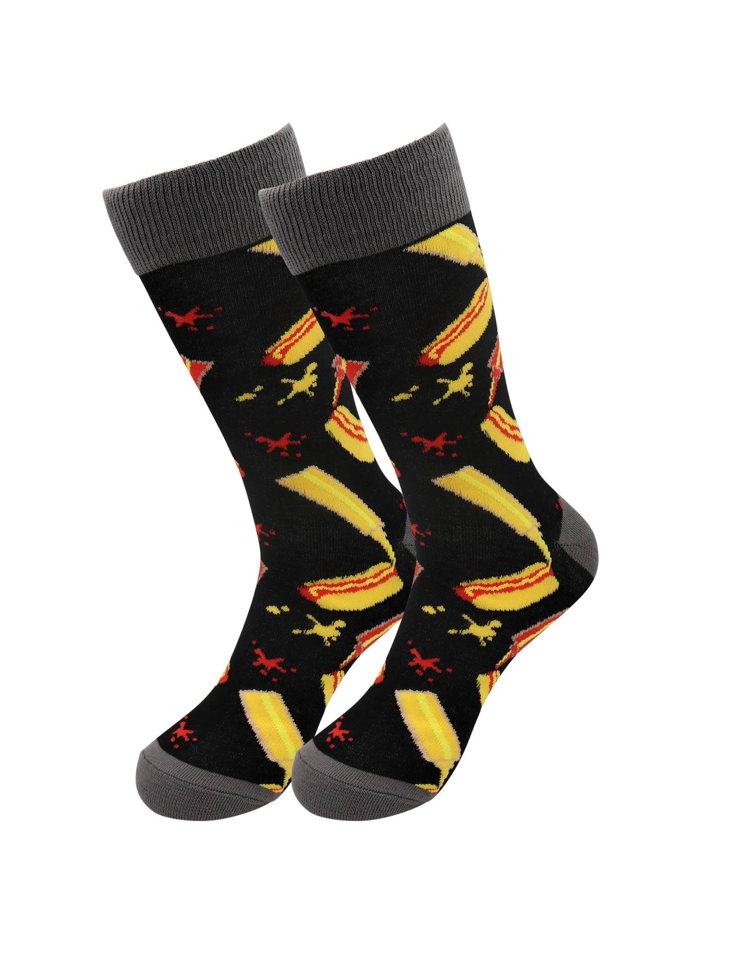 Image of Real Sic Hot Dog Favorite Fun Food Socks - Hotdog, Ramen Noodle, Tomato Socks