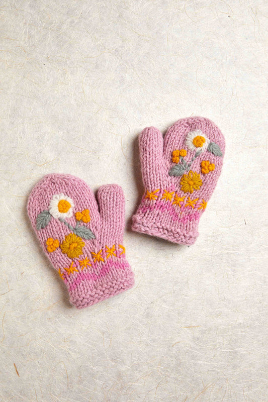 By Many Hands - Kids Sugar & Spice Pink Mittens