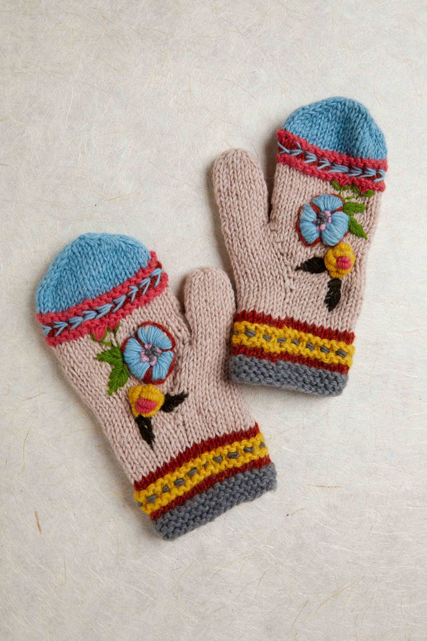 By Many Hands - Color Block Sand Mittens