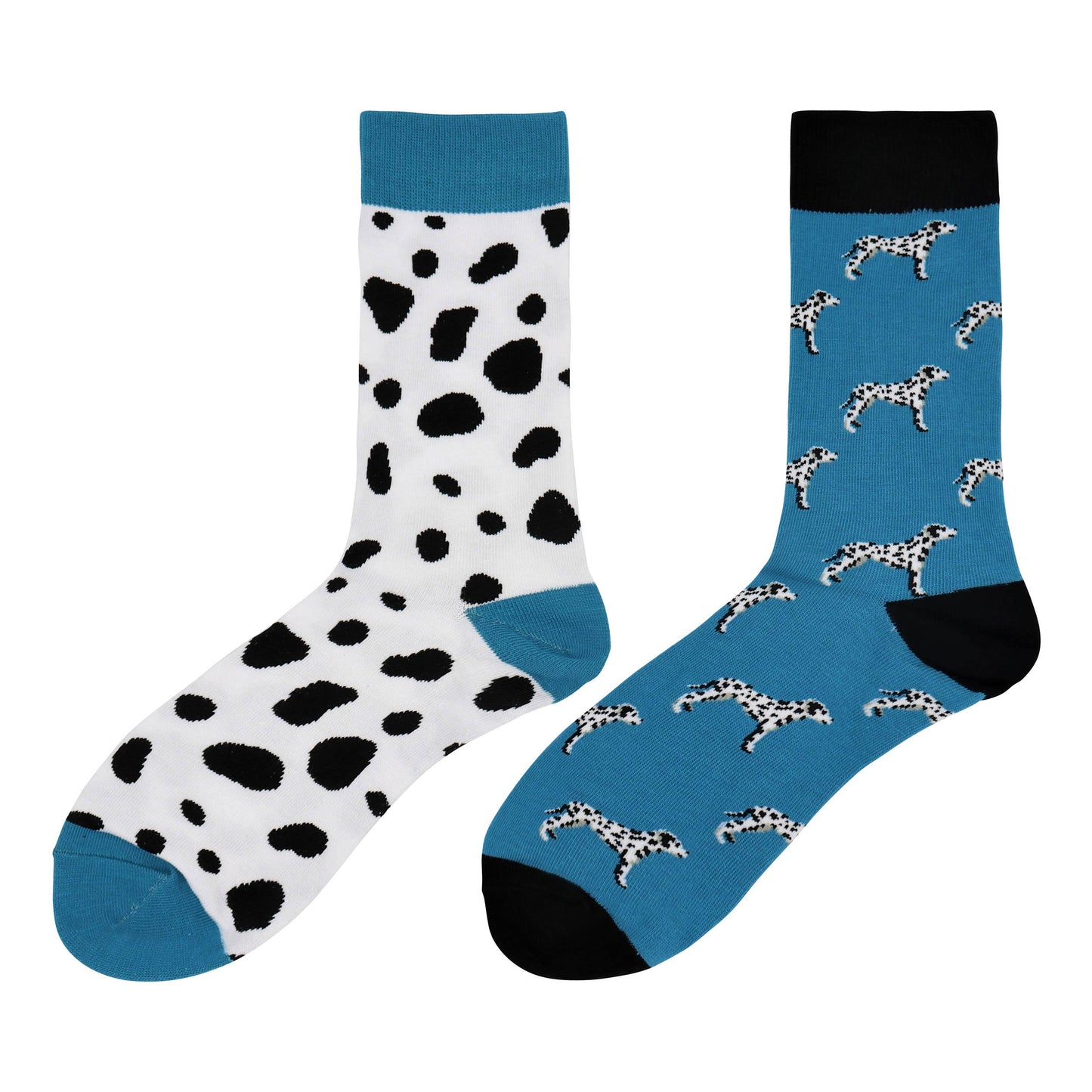 Image of Real Sic Dalmatian Dog Mismatch Tiger, Cheetah, Bee, Cat, Tiger, Animal Fun Mismatch socks