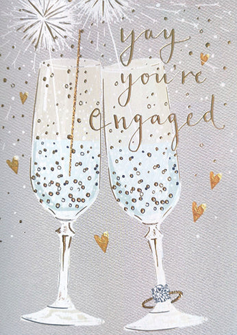Engagement card Champagne