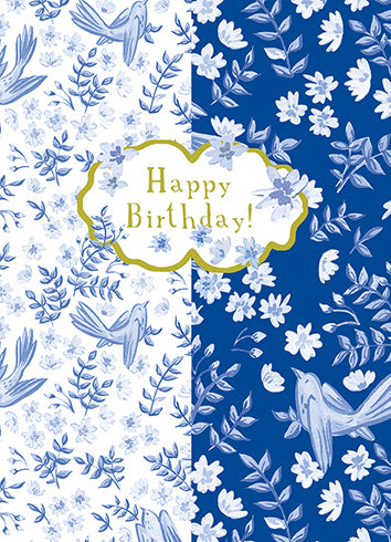 BIRTHDAY CARD BLUE ON BLUE