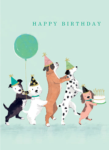Birthday card DOG CONGA